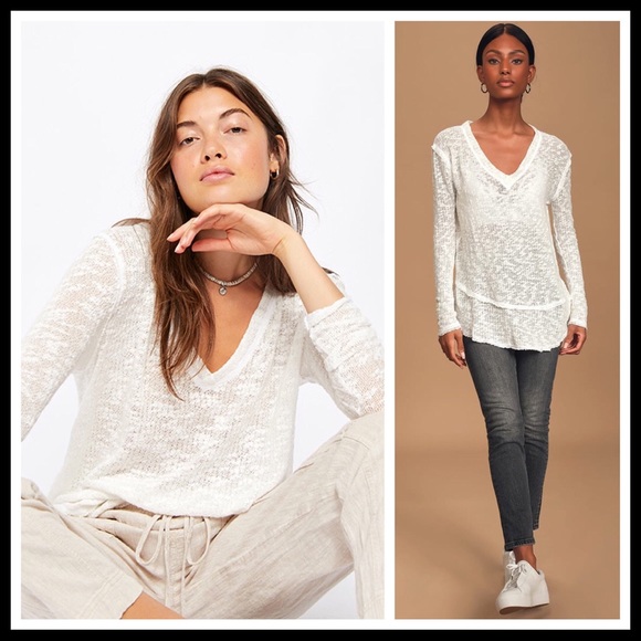 FREE PEOPLE BOHO PULLOVER V-NECK TUNIC TOP A3C - Picture 9 of 15